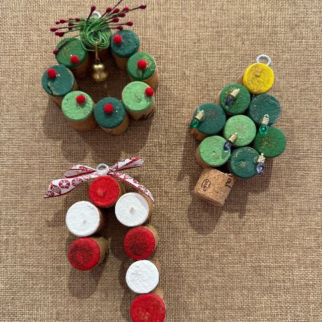 Ornament Making: Cork Christmas Holiday Ornament